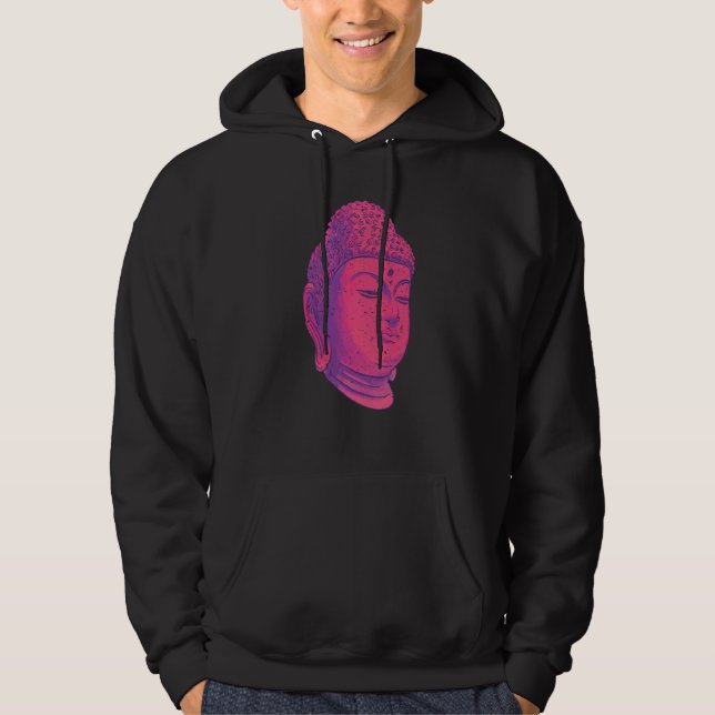 Backprint Buddha head holiness and chakra Hoodie (Front)