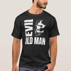 Backprint Evil Old Man The Evil Old Man Skull T-Shirt
