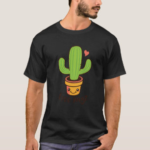 Backprint Free Hugs Cactus and Potted Plants T-Shirt