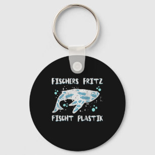 Backprint Fritz Fishes Plastic Environmental Prote Keychain