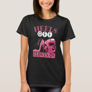 Backprint Heels Off Gloves On Woman Boxing T-Shirt