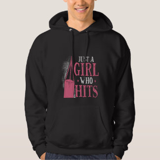 Backprint Just A Girl Who Hits Things Woman Boxing Hoodie