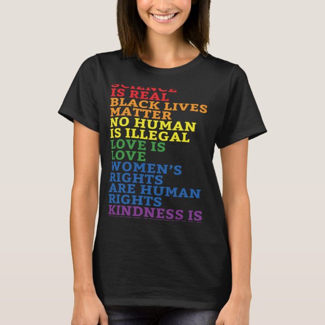 Backprint Kindness is everything LGBTQ+ Pride  2 T-Shirt (Front)