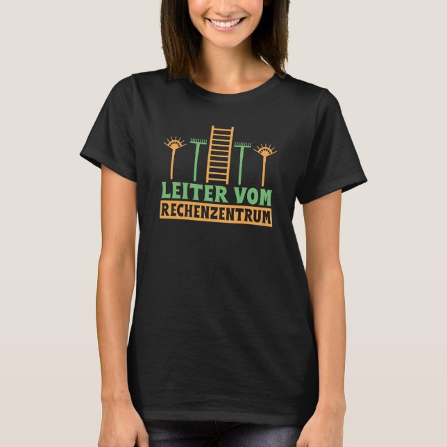 Backprint manager from the data centre gardening   T-Shirt (Front)