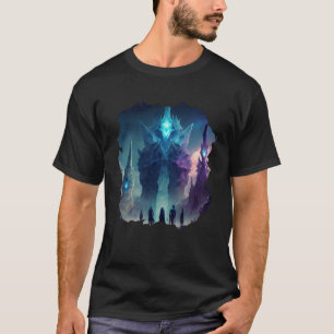 Backprint Mystical alien planet futuristic journey T-Shirt