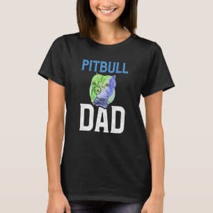 Backprint Pitbull Dad cool dog and dog owner T-Shirt