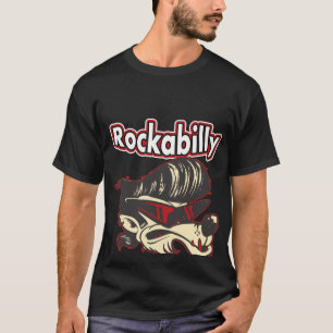 Backprint Rockabilly For Life Vintage Rockabilly T-Shirt