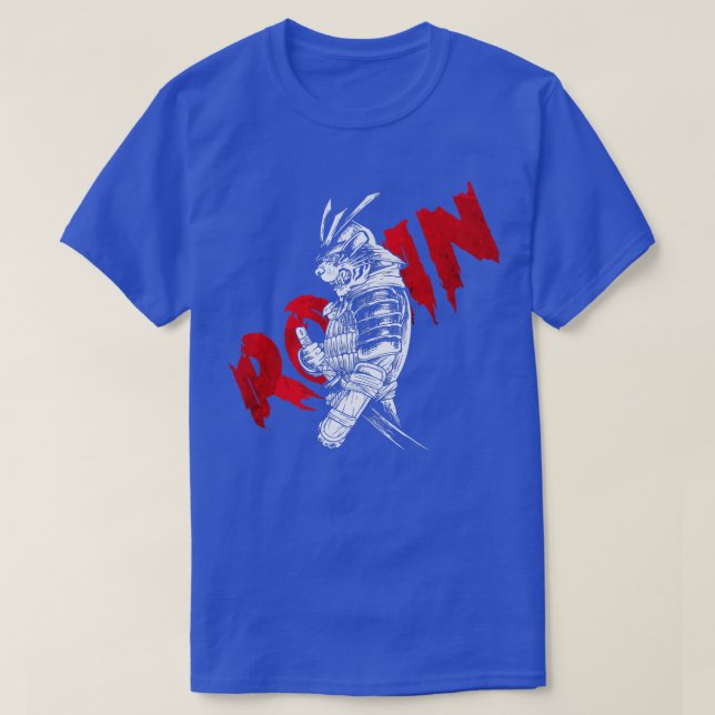 Backprint Ronin Japanese Samurai Ghost Demon Oni M T-Shirt (Design Front)