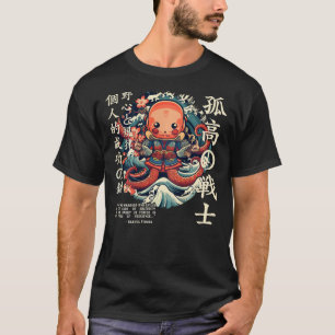 Backprint Samurai Octopus Warrior Japanese Ninja K T-Shirt