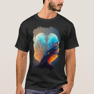 Backprint Space snow globe the symbol of infinity T-Shirt