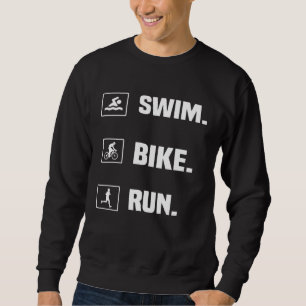 Backprint swim bike run triathlon sweatshirt