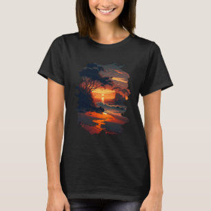 Backprint Tropical dream beach Relaxation on sea o T-Shirt