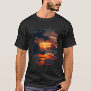 Backprint Tropical dream beach Relaxation on sea o T-Shirt