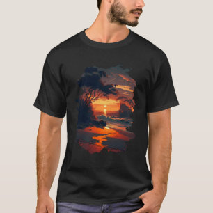 Backprint Tropical dream beach Relaxation on sea o T-Shirt