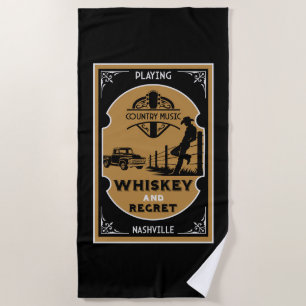 Backroad American Country Music Beach Towel
