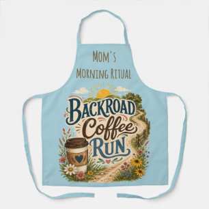 Backroad Coffee Run Country Folk Sunrise Apron
