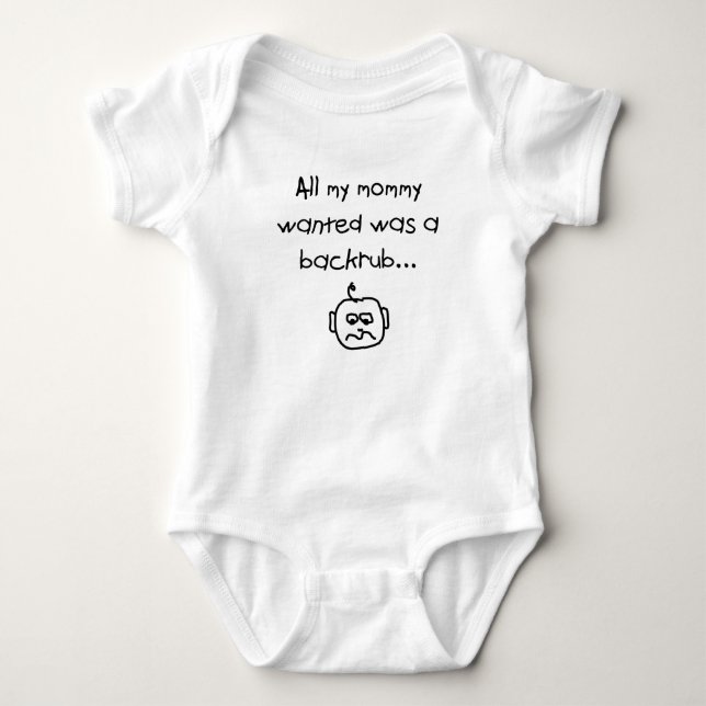 Backrub Baby Bodysuit (Front)