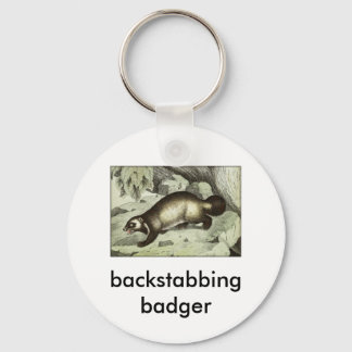 backstabbing badger keychain