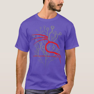 Backtrack Kali Linu design with Dragon and  Red T-Shirt