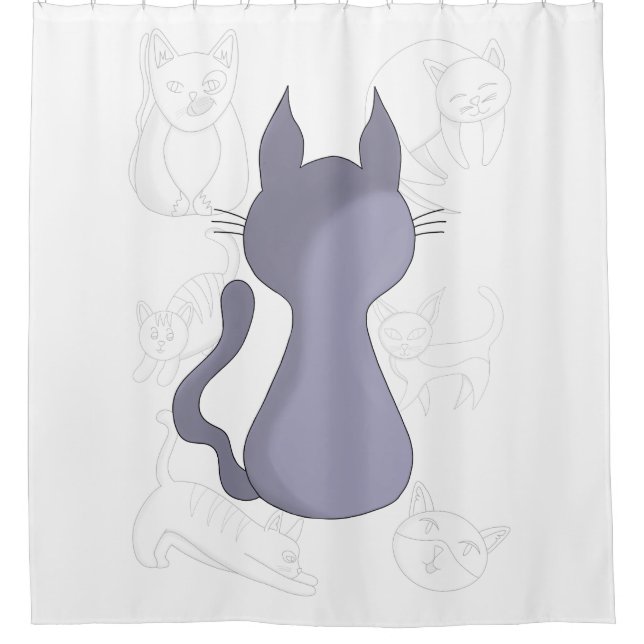 Backward Shy Cat Duvet Cover (Front)