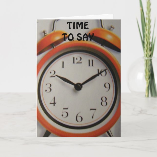 BACKWARDS CLOCK says ENJOY YOUR "RETIREMENT" Card (Front)
