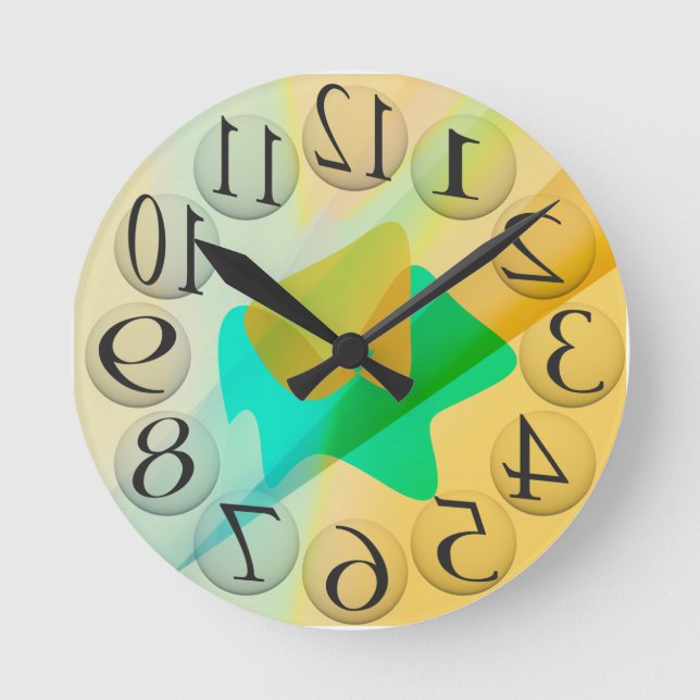 backwards numbers round clock (Front)