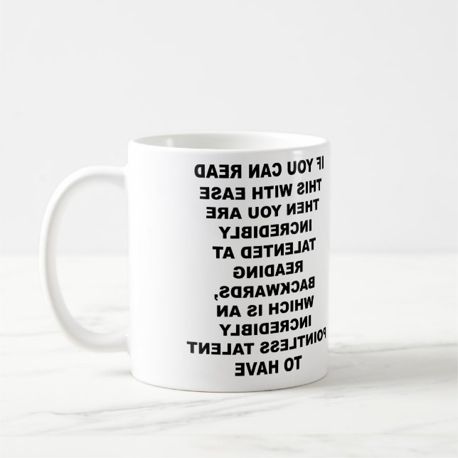 Backwards Skill Funny Mug (Left)