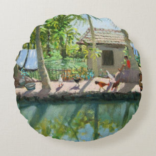 Backwaters India Round Pillow