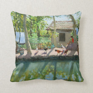 Backwaters India Throw Pillow