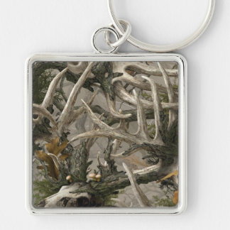 Backwoods deer skull camo keychain