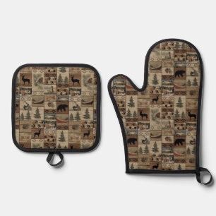 "Backwoods" Oven Mitt & Pot Holder Set
