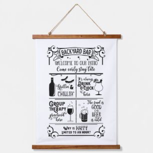 Backyard Bar  Hanging Tapestry