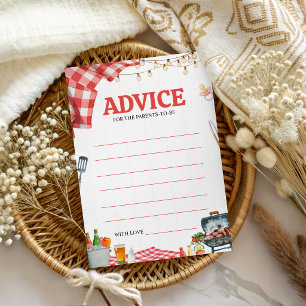 Backyard BBQ Baby Shower Advice Card