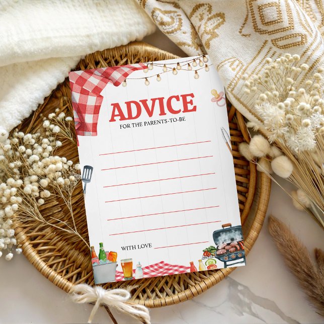 Backyard BBQ Baby Shower Advice Card (Creator Uploaded)