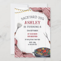 Backyard BBQ Birthday Party Invitation