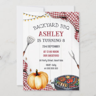 Backyard BBQ Birthday Party Invitation