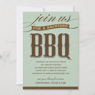 BACKYARD BBQ PARTY INVITATION