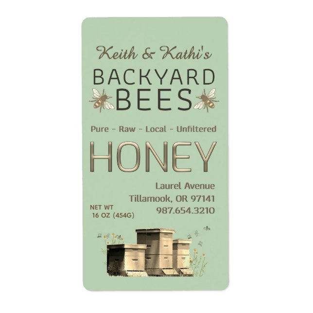 Backyard Bees Hives Little Bees Garden Green (Front)