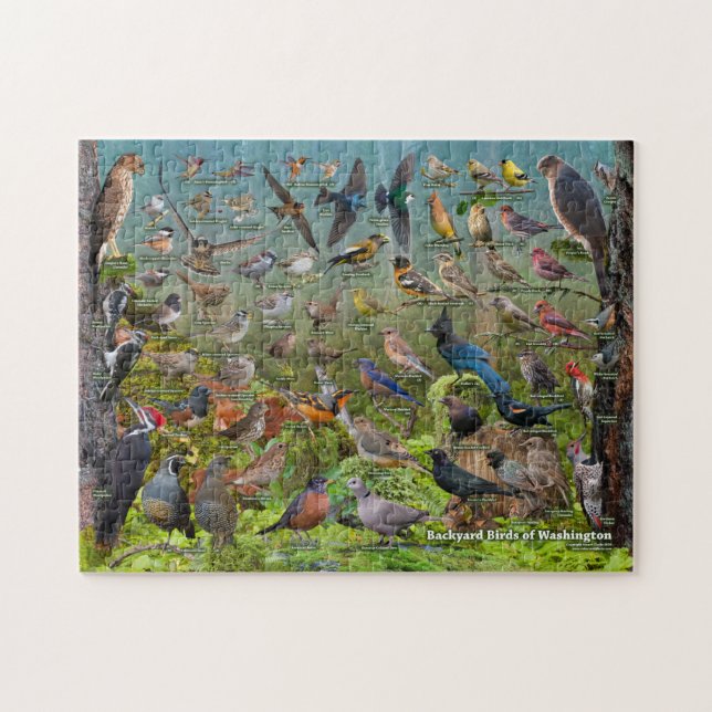 Backyard Birds of Washington Jigsaw Puzzle (Horizontal)