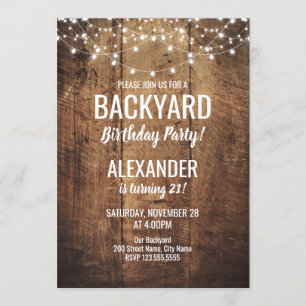 Backyard Birthday Invitation