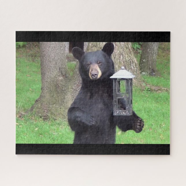 Backyard Black Bear Visitor  Jigsaw Puzzle (Horizontal)