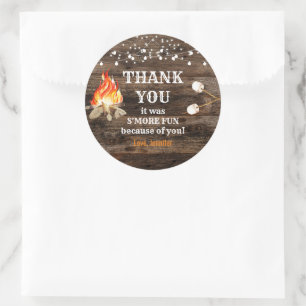 Backyard Bonfire Classic Round Sticker