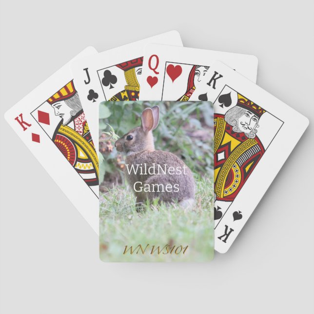 Backyard Bunny Customizable Playing Cards (Back)