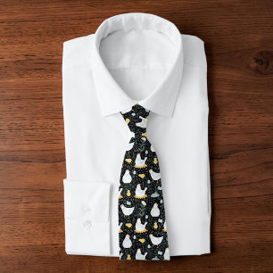 Backyard Chicken Dad Quirky Farmer Homesteader Tie