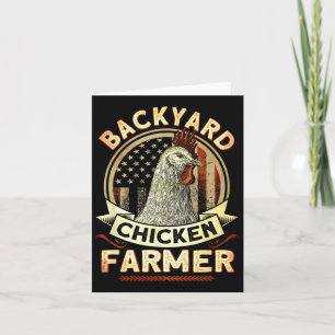 Backyard Chicken Farmer 4th Of July Usa Flag Card