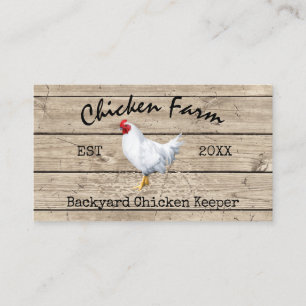 Backyard Chicken Keeper Business Card