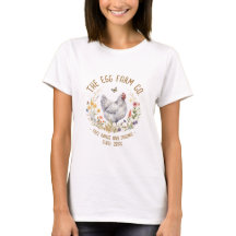 Backyard Chicken Shirt Grey Hen Wildflower Meadow