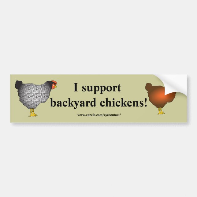 Backyard chickens Bumper Sticker (Front)