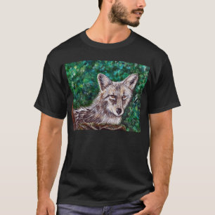 Backyard Coyote Painting T-Shirt