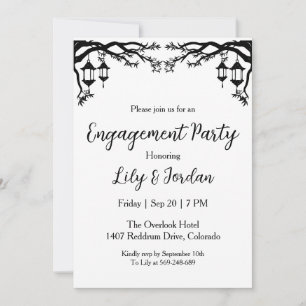 backyard engagement party invitation